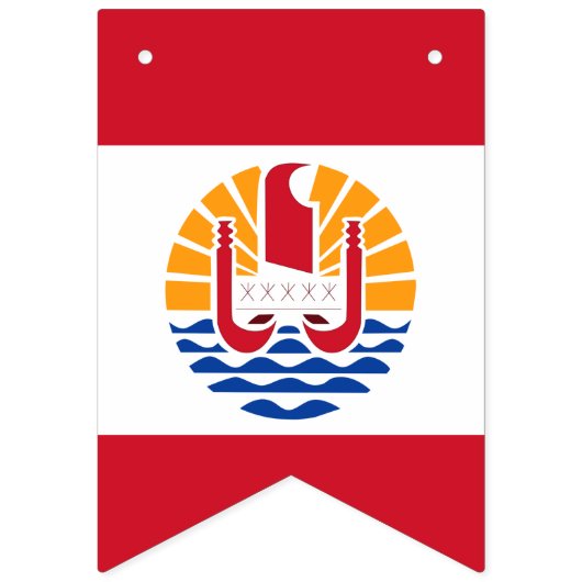 Franse vlaggenbranders van Polynesië Vlaggetjes (Tweede vlag)