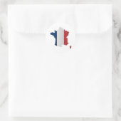 Franse vlaggenkaart ronde sticker (Tas)