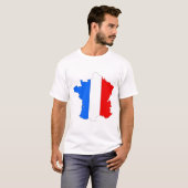 Franse vlaggenkaart t-shirt (Voorkant volledig)