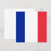 Franse vlaggenuitnodiging kaart (Voorkant / Achterkant)