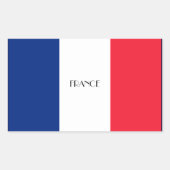 Franse vlagsticker rechthoekige sticker (Voorkant)