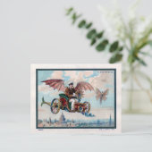 Franse vliegmachine - Victoriaans steampunk piloot Briefkaart (Staand voorkant)