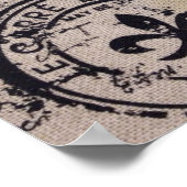 Franse vlinder Modern  Paris Eiffeltoren Poster (Hoek)