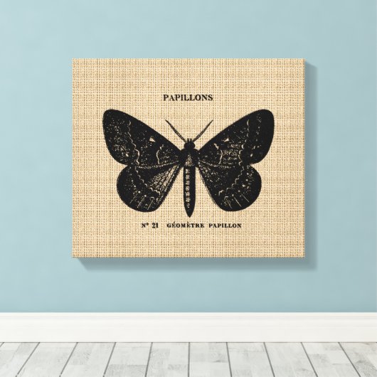  Franse Vlinder op Canvas (Insitu (Houten vloer))