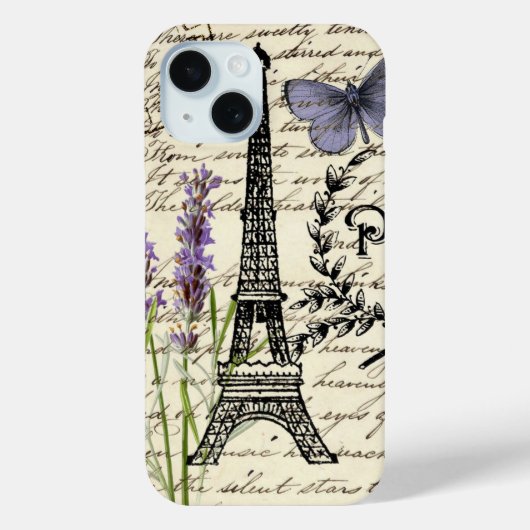 franse vlinder parijs eiffel tower Case-Mate iPhone case (Achterkant)