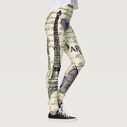 franse vlinder parijs eiffel tower leggings (Rechts)