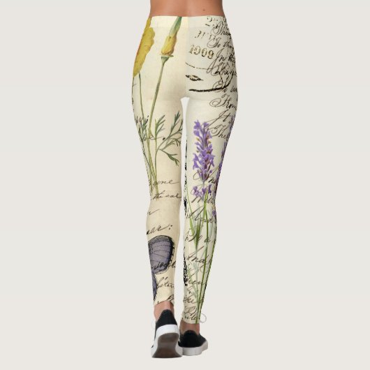 franse vlinder parijs eiffel tower leggings (Achterkant)