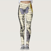 franse vlinder parijs eiffel tower leggings (Voorkant)