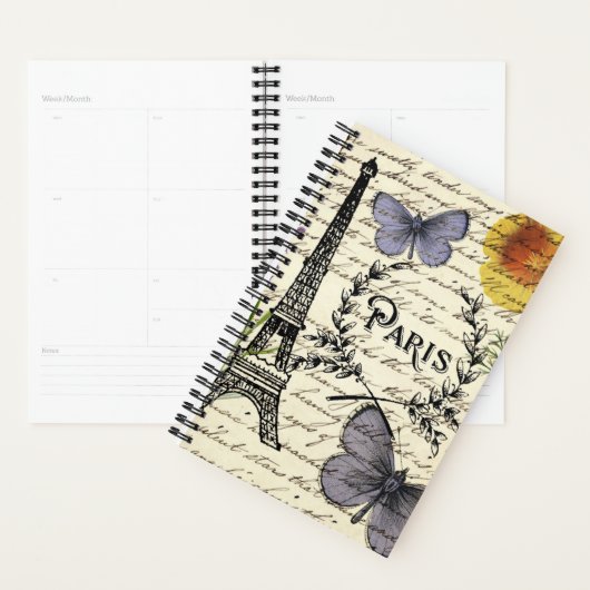 franse vlinder parijs eiffel tower planner (Display)