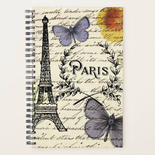 franse vlinder parijs eiffel tower planner (Voorkant)