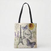 franse vlinder parijs eiffel tower tote bag (Voorkant)