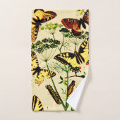 Franse vlinders bad handdoek (Handdoek)