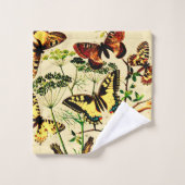Franse vlinders bad handdoek (Wasdoekje)