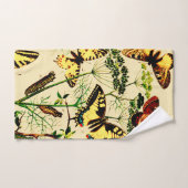 Franse vlinders bad handdoek (Handdoek)