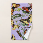 Franse vlinders bad handdoek (Handdoek)