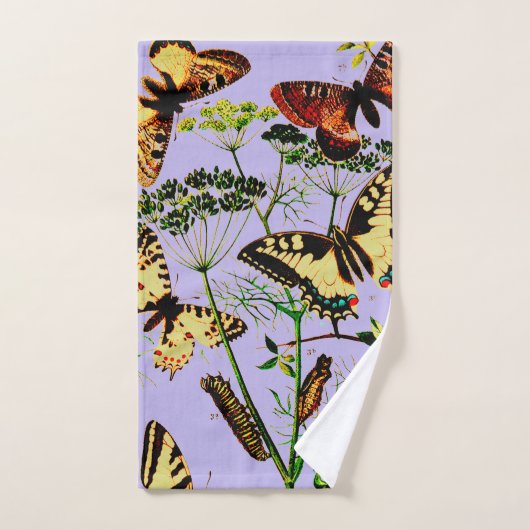 Franse vlinders bad handdoek (Handdoek)