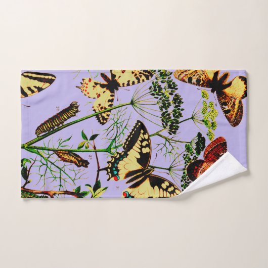 Franse vlinders bad handdoek (Handdoek)