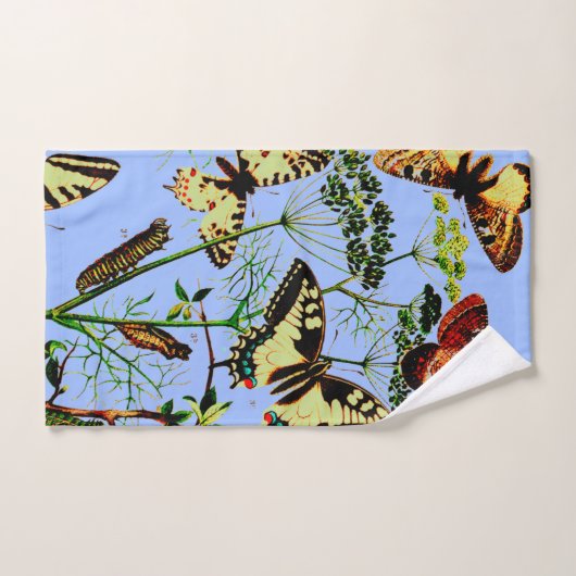 Franse vlinders bad handdoek (Handdoek)