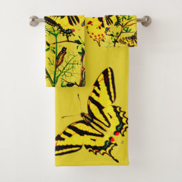 Franse vlinders bad handdoek