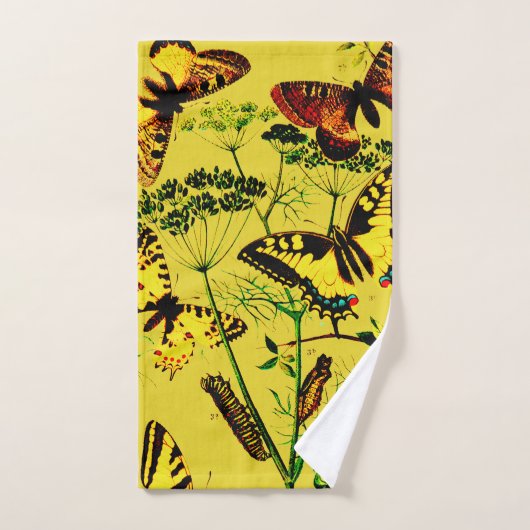 Franse vlinders bad handdoek (Handdoek)