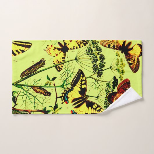 Franse vlinders bad handdoek (Handdoek)