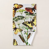 Franse vlinders bad handdoek (Handdoek)