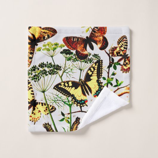 Franse vlinders bad handdoek (Wasdoekje)