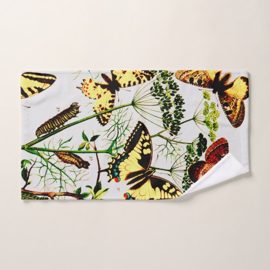 Franse vlinders bad handdoek (Handdoek)