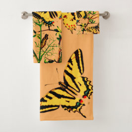 Franse vlinders bad handdoek