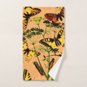 Franse vlinders bad handdoek (Handdoek)