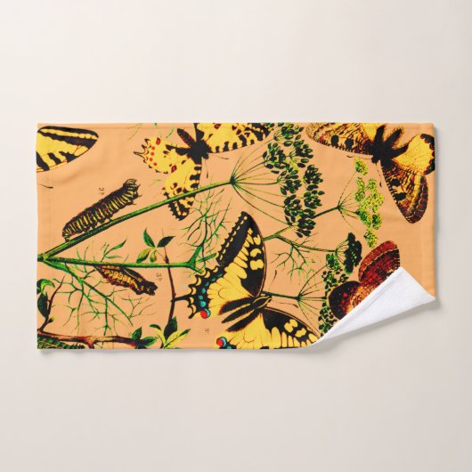 Franse vlinders bad handdoek (Handdoek)