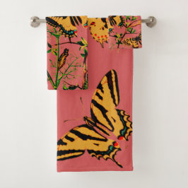 Franse vlinders bad handdoek