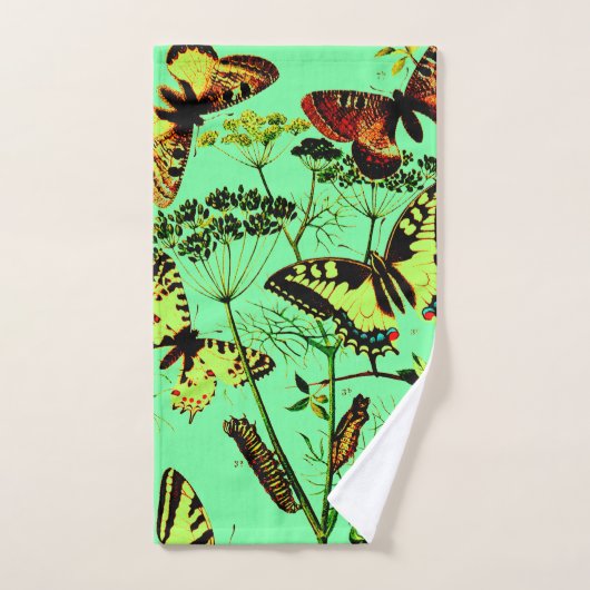 Franse vlinders bad handdoek (Handdoek)