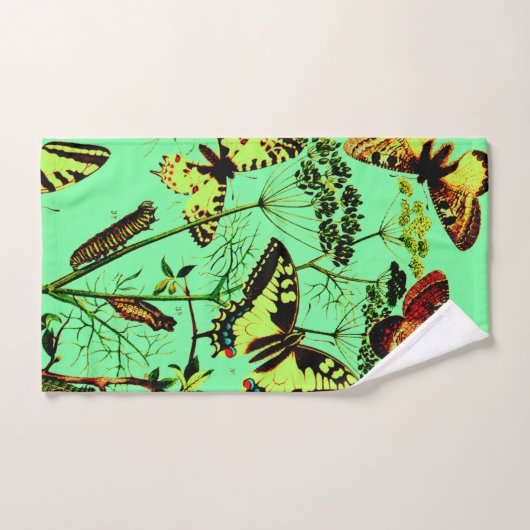 Franse vlinders bad handdoek (Handdoek)