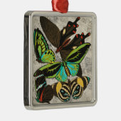 Franse  Vlinders Illustratie-1 Metalen Ornament (Rechts)