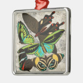 Franse  Vlinders Illustratie-1 Metalen Ornament (Links)