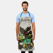 Franse  Vlinders Illustratie-1 Schort (Gedragen)