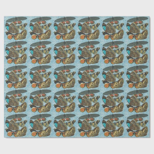 Franse  Vlinders Illustratie-2 Cadeaupapier (Vlak)