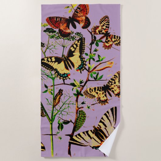 Franse vlinders strandlaken (Voorkant)