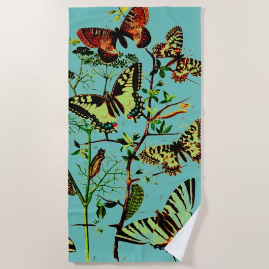 Franse vlinders strandlaken (Voorkant)