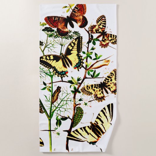 Franse vlinders strandlaken (Voorkant)