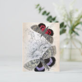  Franse vlinderschildering - Postkaart (Staand voorkant)