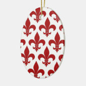 Franse vloour de lis patroon Parisian Keramisch Ornament (Links)