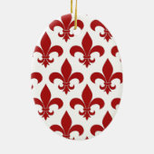 Franse vloour de lis patroon Parisian Keramisch Ornament (Achterkant)