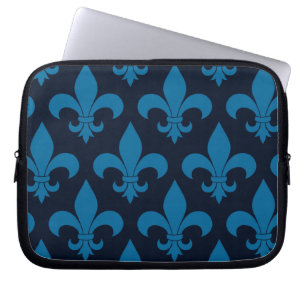 Franse vloour de lis patroon Parisian Laptop Sleeve