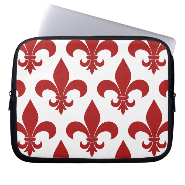 Franse vloour de lis patroon Parisian Laptop Sleeve (Voorkant)