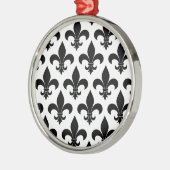 Franse vloour de lis patroon Parisian Metalen Ornament (Links)