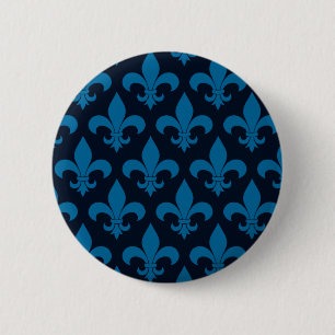Franse vloour de lis patroon Parisian Ronde Button 5,7 Cm