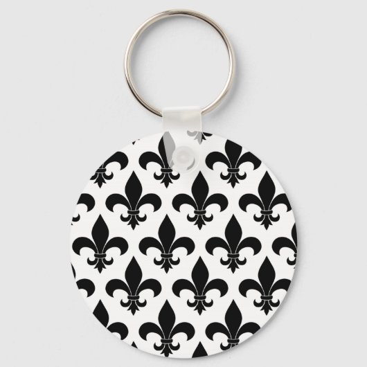 Franse vloour de lis patroon Parisian Sleutelhanger (Voorkant)