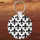 Franse vloour de lis patroon Parisian Sleutelhanger (Voorkant)